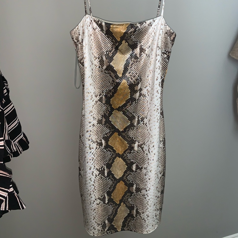 snakeskin right dress
